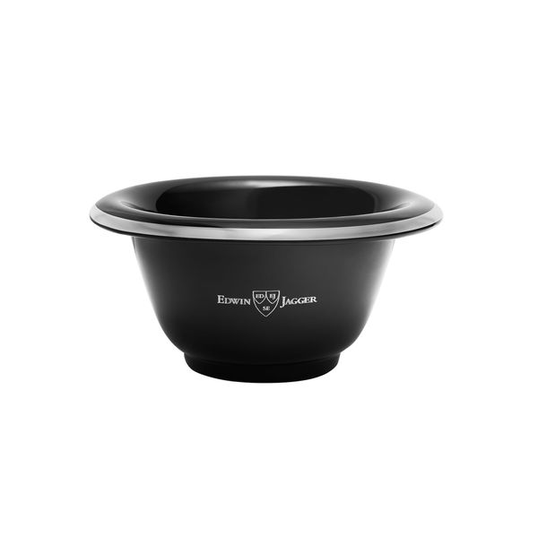 Edwin Jagger RN116 Porcelain Shaving Bowl for Men for Shaving Soap or Shaving Cream (Black)