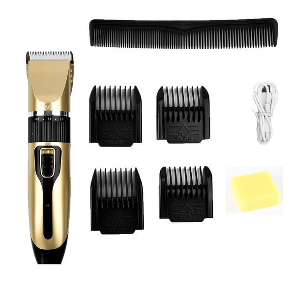 Hair Clippers Man，Hair Clippers for Kids Hair Trimmer Set Cordless Rechargeable Electric Hair Clippers with 4 Guide Combs, 5 Adjustable speeds