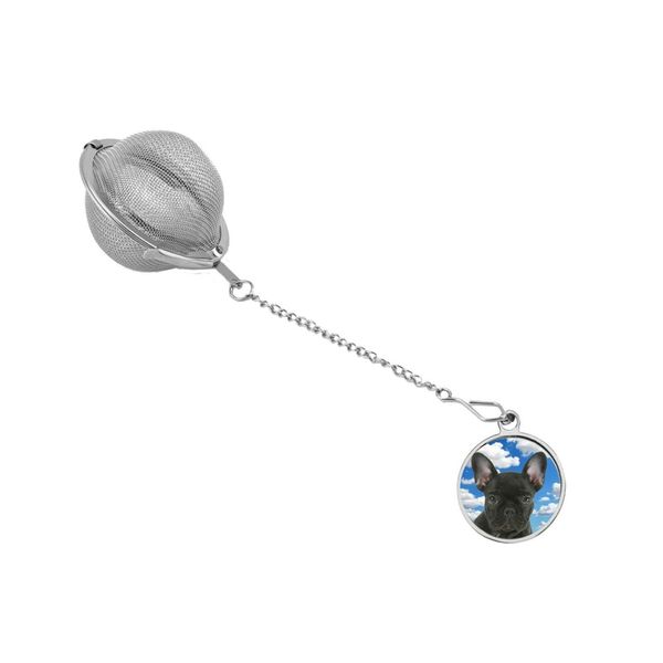 French Bulldog Puppy Dog code74 Dome a Tea Leaf Infuser Stainless Sphere Strainer