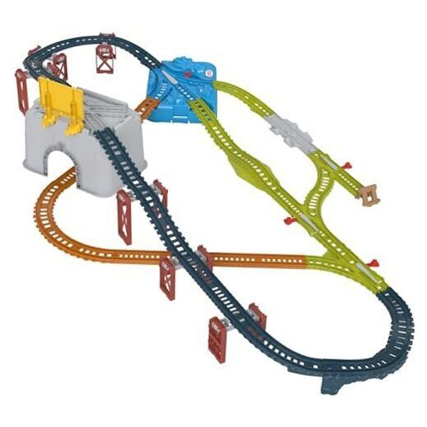 ​ Toy Train Tracks Set, Connect & Build Bucket, 34-Piece Expansion Track Bucket