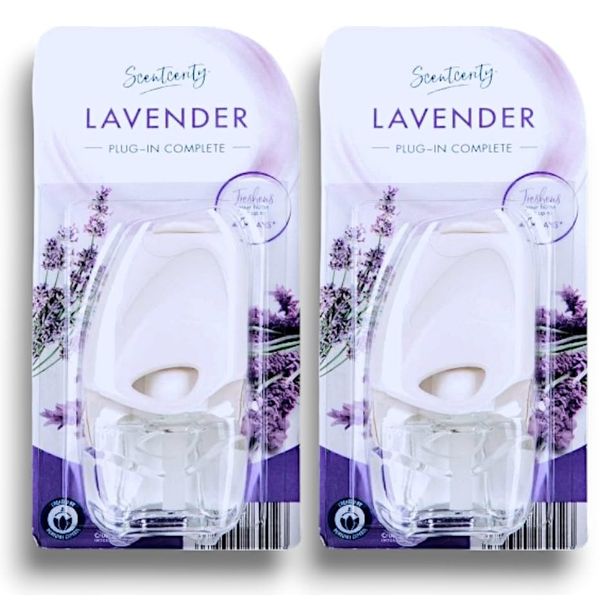 2x Scentcerity - Aldi | Lavender - Plug-in Complete Diffuser | Plug-in Diffuser - Up to 80 Days | 20mL Each