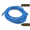 iMBAPrice 1' Cat5e Network Ethernet Patch Cable, 10 Pack, Blue (IMBA-CAT5-01BL-10PK)