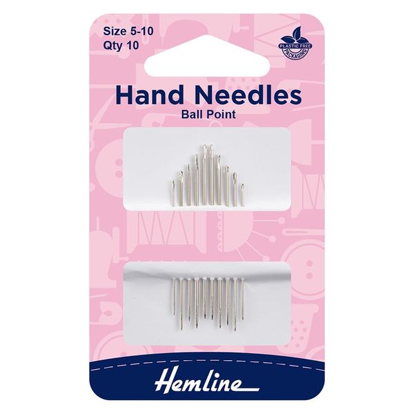 Ballpoint Hand Sewing Needles Assorted Sizes 5-10