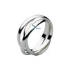 Dew Interlocking Trinity Ring – Sterling Silver, Traditional Style, Triple Rolling Rings, Symbolising the Past, Present & Future, Size L