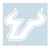 Craftique South Florida Decal (White Bull Head Decal (3''4''6''12''18''), 12 in)