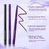 Purple & Black Eyeliner Waterproof Long-Lasting Smooth Application Makeup Tool Smudge Proof（2PCS）