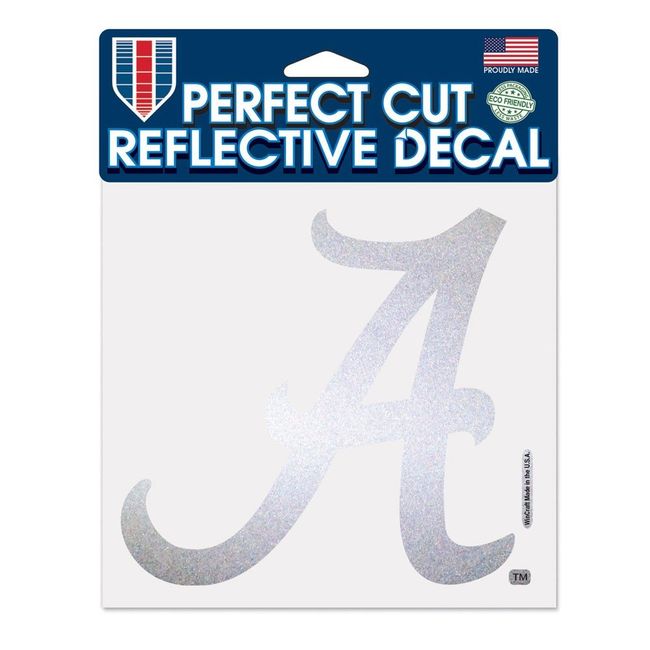 NCAA University of Alabama Reflective Perfect Cut, 6 x 6", Black