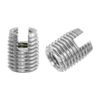 uxcell Self Tapping Threaded Inserts, 15pcs Inner M4-0.7 Outer M6.5x8 303 Stainless Steel Slotted Thread Repair Inserts Nuts