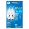 Decorative LED Light Bulb, Daylight, Clear, 6.5-Watts, 2-Pk.