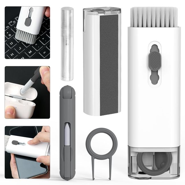 Toyaku 7-in-1 Multi-functional Airpods Cleaning, Keyboard Cleaning, Key Top Drawing, Compact Amount, Convenient to Carry, Earphone Cleaning, Airpods Pro, Cleaning Set, Earphone Cleaning, Airpods