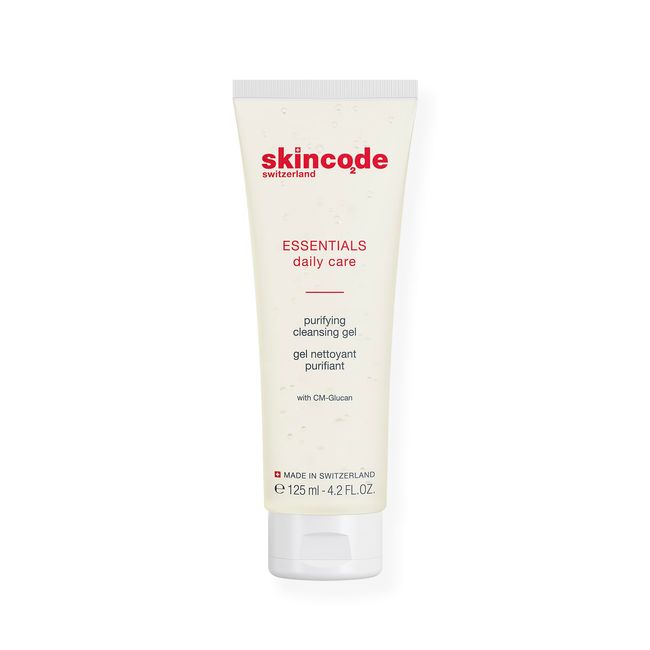 Skincode Essentials Purifying Cleansing Gel - Removes Makeup & Regulate Sebum - Enriched with CM-Glucan, Pro-Vitamin B5, and Natural Botanical Extracts, (4.2 Oz / 125 mL)