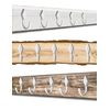 Fuxxer 5 x Solid Iron Hooks, Coat Hooks, Set of 5, White