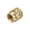 uxcell Knurled Insert Nuts M3 x 5mm L x 5mm OD Female Thread Brass Embedded Nuts 60pcs