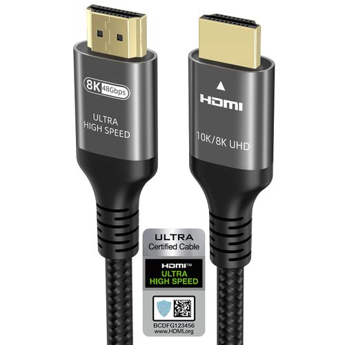 Ubluker 10k 8k 4k HDMI 2.1 Cable 1.5m, Certified Ultra High Speed HDMI Cable 4k 120Hz 144Hz 8k 60Hz ARC eARC 48Gbps HDR10+ Dolby Atmos HDCP2.3 Compatible for PS5 Mac RTX4090 TV PC