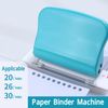 Eujgoov Portable Paper Binding Machine – Light Blue, Spiral A4 A5 A6 A7