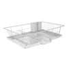 Home Basics 3 Piece Vinyl Coated Steel Dish Drainer, White