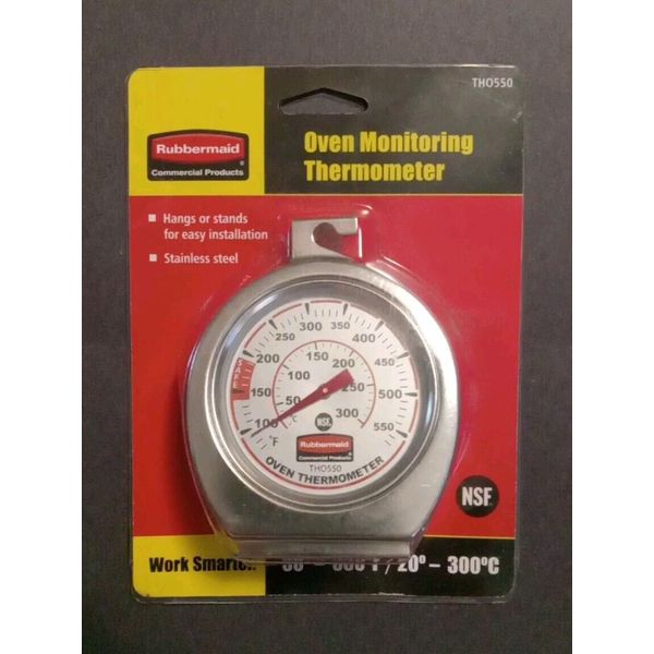 Rubbermaid Commercial Products Stainless Steel Monitoring Thermometer for Oven