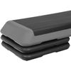 43'' Exercise Aerobic Step Platform Adjustable Fitness Stepper w/4 Risers Grey