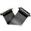 Akasa Riser Black X2 | PCIe 3.0 Riser Cable | PCIe Extension Cable | EMI Shielding | 200 mm | AK-CBPE01-20B