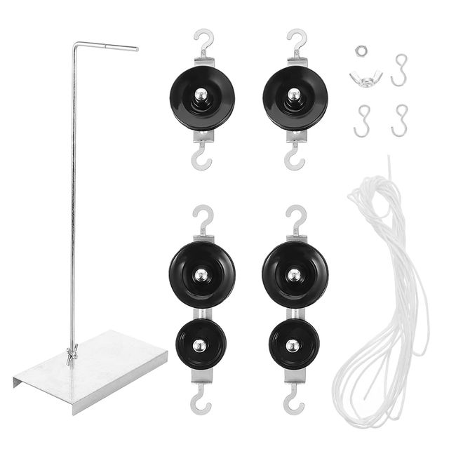 iplusmile Pulley Block Physics Experiment Educational Science Kit Simple Pulley Educational Equipment Exam for Lab School Students Physics Experiment