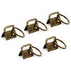 SPEEDWOX 25 Pcs Key Fob Hardware with Split Ring Webbing Antique Brass 0.8 Inch