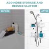 Home Shower Caddy Storage Chrome Hanging Shelf Bathroom Elegance Organizer Rack