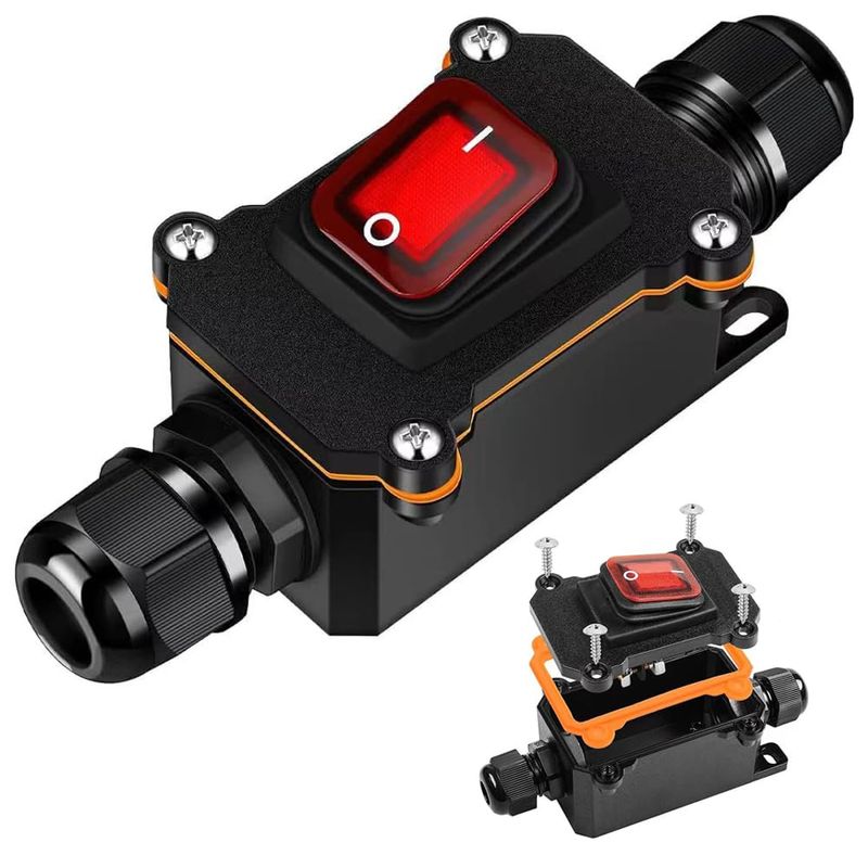 12V Outdoor Waterproof Inline Switch/20A Plug-in Power Switch/Toggle ...