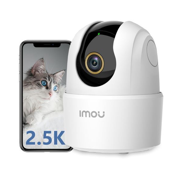 Imou 2.5K Security Camera Indoor, CCTV WiFi Camera 4MP, Pet Dog Camera Baby Monitor with Motion Sound Detection, 360° Rotational Views, Night Vision 10m, 2-Way Audio, Privacy Mode, Works with Alexa