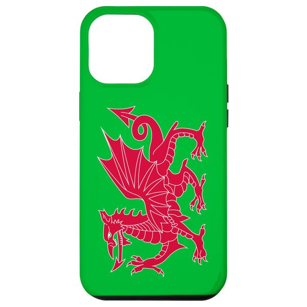 iPhone 14 Pro Max Welsh Flag Red Dragon in red & white Case