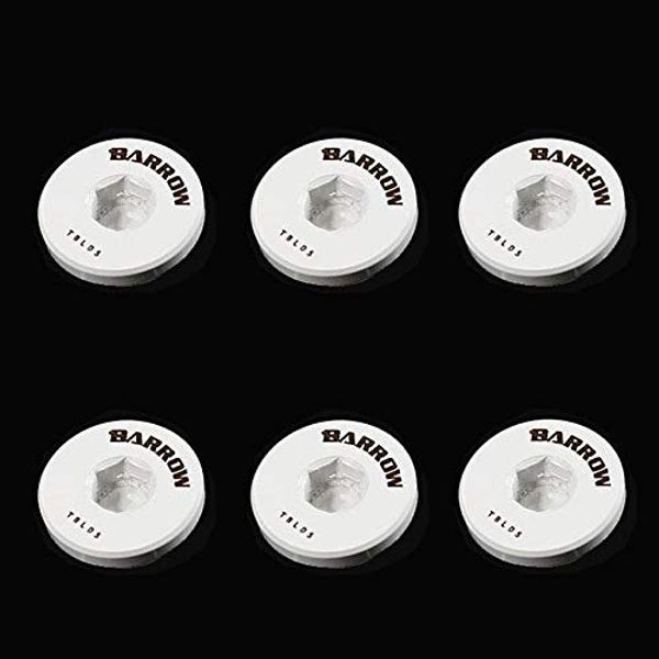 Barrow G1/4 Hex Blank Plug - White (6 Pack)