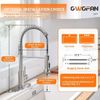 Kitchen Sink Faucet with Soap Dispenser, Kitchen Faucet with Pull down Sprayer S
