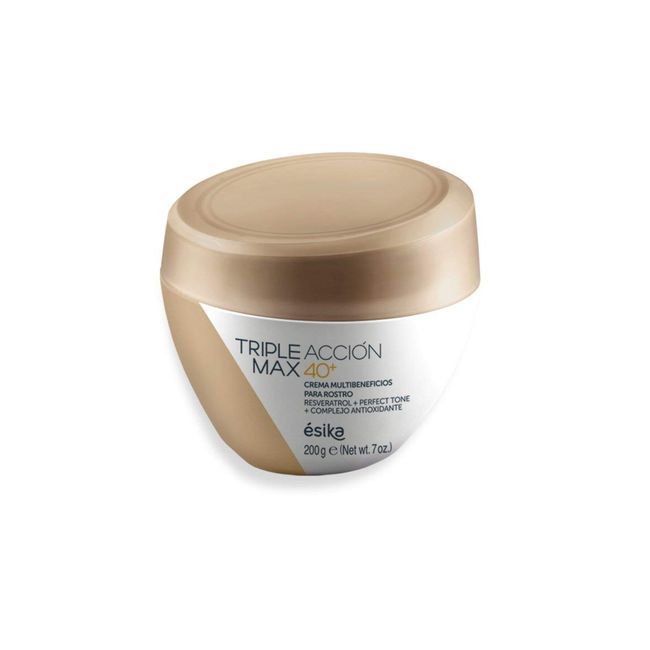 Esika Triple Action Max 40+ Multibenefits Moisturizer with Reservatrol, Perfect Tone and Antioxidant Complex 7 oz (200 g)
