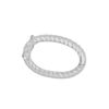 Sterling Silver Textured Oval Pearl Enhancer Shortener Push Clasp