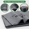 4Pack Technology Microfiber Black/Gray Gun Cloth-Large Size-Lint Free-Reusabl...