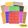 1,980 x White Sticky Dots - 13mm - Round Colour Coding Dot Stickers - 15 Sheets