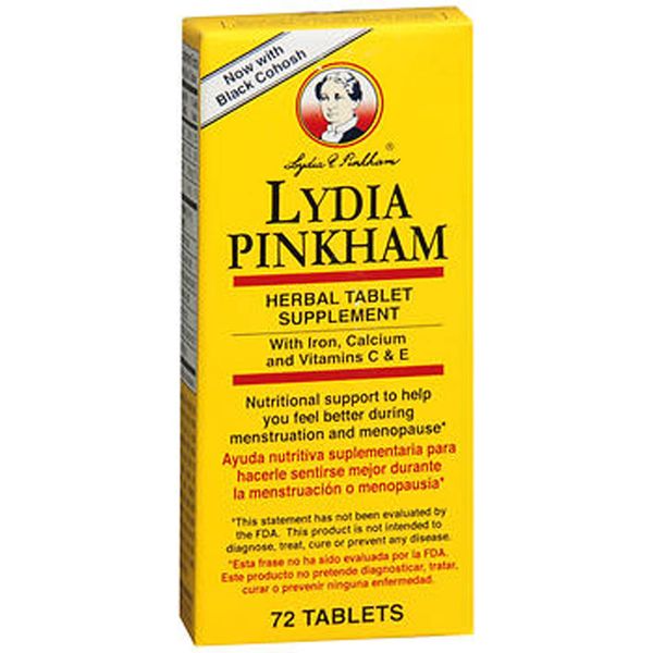 Lydia Pinkham Herbal Tablet Supplement 72 Tablets (Pack of 4)