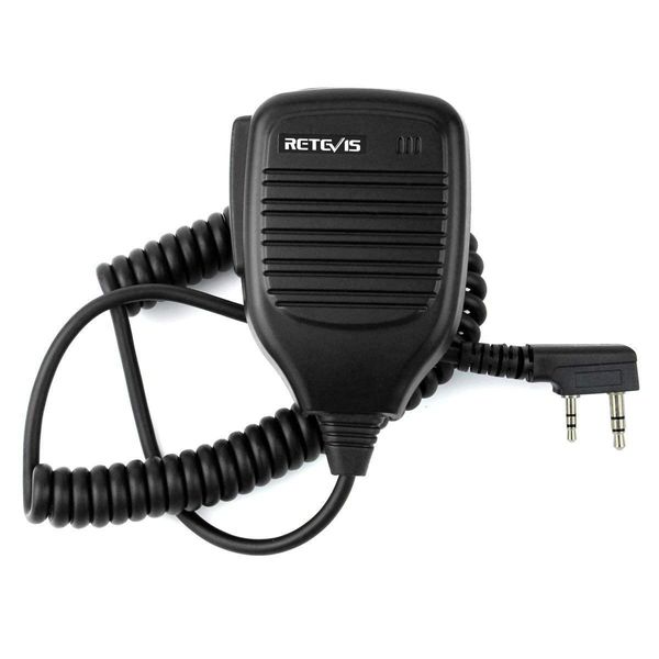 Retevis Shoulder Speaker Mic 2 Pin Walkie Talkie Speaker Microphone Compatible with Retevis H-777 RT21 RT22 RT68 RT86 RT85 RT22S RT19 RT17 Baofeng UV-5R UV-82 888S Arcshell AR-5 2 Way Radio(1 Pack)