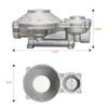 300,000 BTU Vertical Mounted 2-Stage Propane LP Regulator for RVs, Vans, Trailer