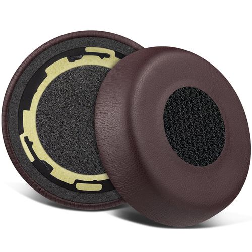 SOULWIT Earpads Replacement for Jabra Evolve 75(75UC 75MS 75SE) Stereo Wireless Bluetooth Headset, Ear Pads Cushions with Soft Protein Leather, High-Density Noise Isolation Foam - Coffee