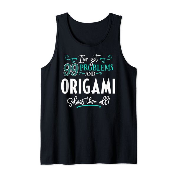 Origami Design Gift - Origami Solves Them All! Tank Top