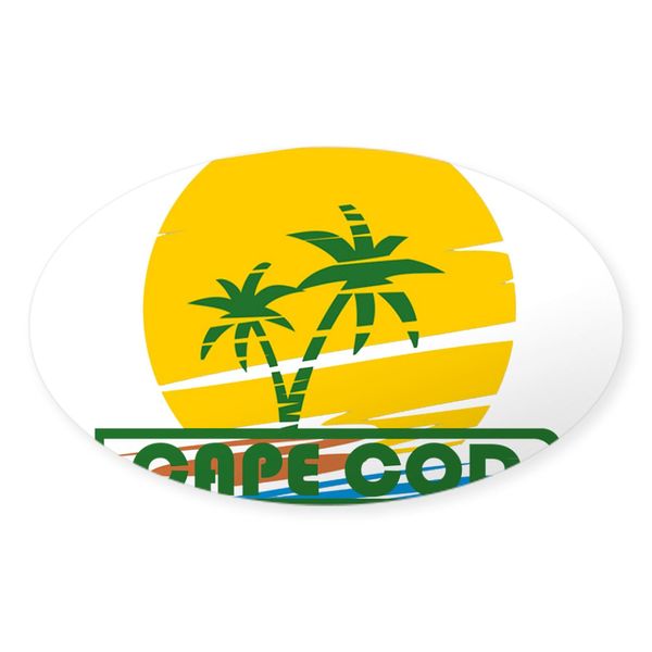 CafePress Summer Cape Cod Massachusetts Sticker Oval Car Bumper Sticker(10-Pack)