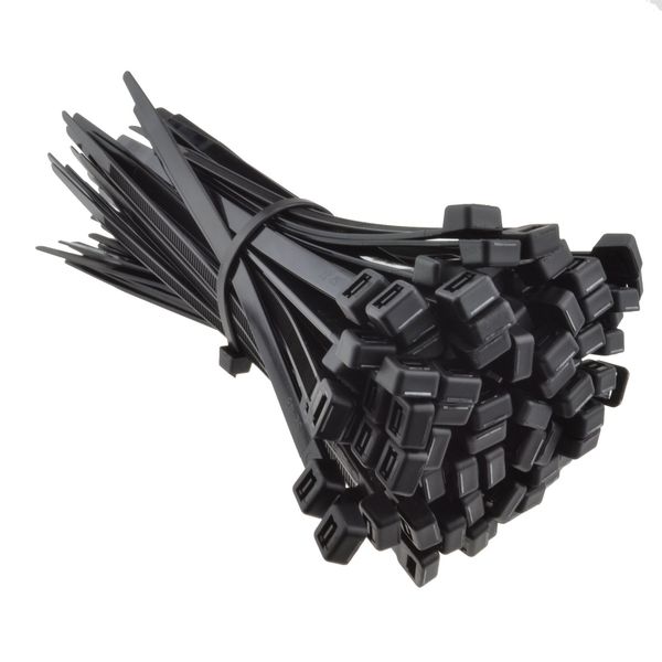 kenable Black Cable Ties 180mm x 6.8mm Nylon 66 UL Approved [100 Pack]