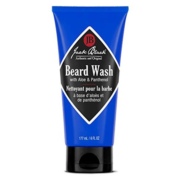 Jack Black - Beard Wash, 6 fl oz - PureScience Formula, Aloe & Panthenol, Multifunctional Beard Treatment, Softens Facial Hair, Removes Oil and Dirt, Conditions Facial Hair and Skin