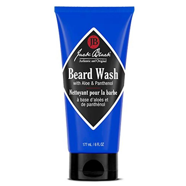 Jack Black - Beard Wash, 6 fl oz - PureScience Formula, Aloe & Panthenol, Multifunctional Beard Treatment, Softens Facial Hair, Removes Oil and Dirt, Conditions Facial Hair and Skin