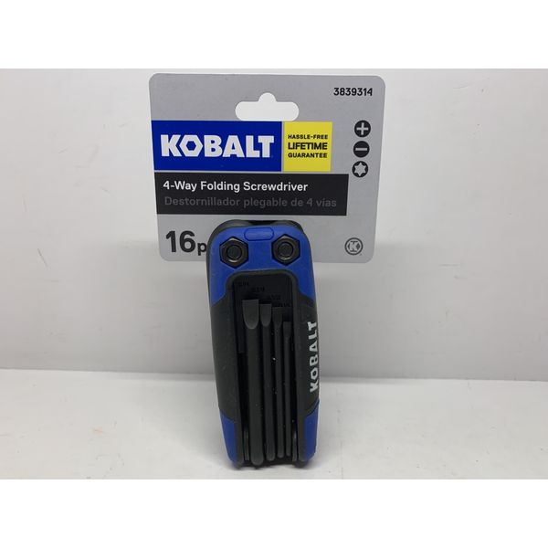 4-Way 16 Piece Folding Screw Driver Kit #3839314 Phillips, Slotted & Torx