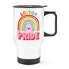 LGBTQ+ Pride Rainbow Travel Mug Cup with Handle