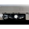Trailer Hitch Cover Plug Insert (Fits 1.25" Receivers, White Chamomile Flower)