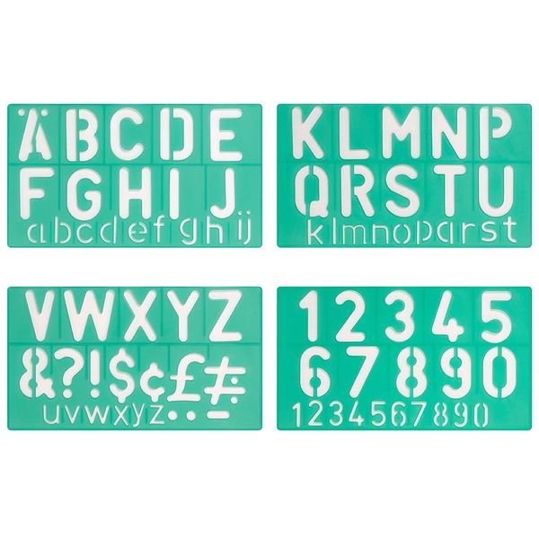 Stencil Set, Letter and Number, Linex 50mm Stencil Set