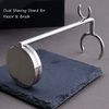 Haryali London Elegant Shaving Brush Stand - Stainless Steel Razor Stand - Durable Shaving Stand for Shaving Razor & Shaving Brush