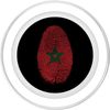 Morocco Flag Fingerprint Moroccan Gift for Moroccans PopSockets PopGrip for MagSafe